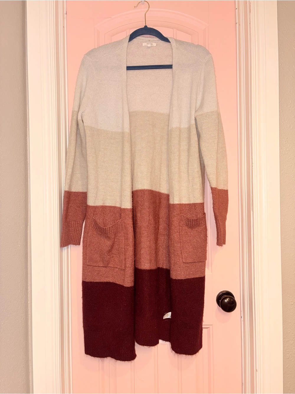 Cozy Neutral Colorblock Cardigan 🤎